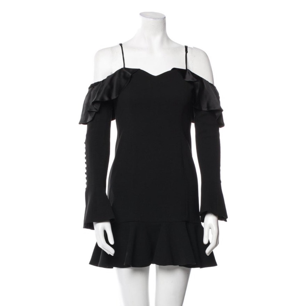 Jonathan Simkhai Cold Shoulder/Off the Shoulder Mini Dress Black Size 2